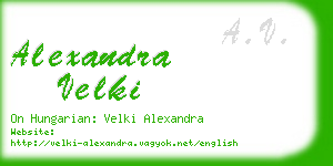 alexandra velki business card